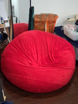 Chill Sack Bean Bag Chair: Giant 5' Memory Foam Furniture Bean Bag - Big Sofa with Soft Micro Fiber Cover - Red Furry
Product Images and Videos (AI Ge
