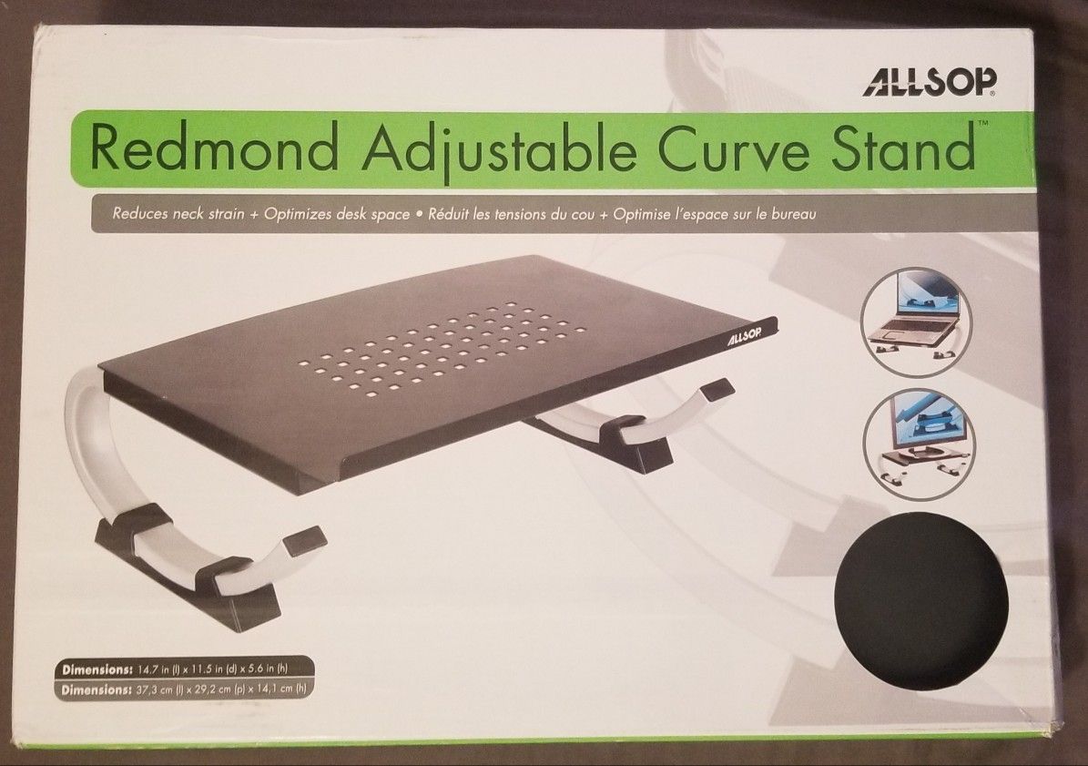 Allsop Notebook/Laptop Stand - Redmond Adjustable Curve - Black