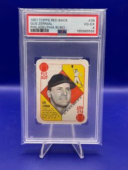 1951 Topps Red Back Gus Zernial #36 PSA 4 VG-EX