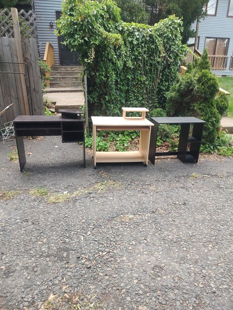 Wooden Desks-lot Of 3