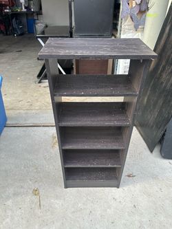 Dark Brown 5-Shelf Bookcase