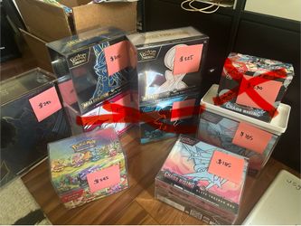 Pokemon Center ETB Booster box UPC Mini Tin Display TCG