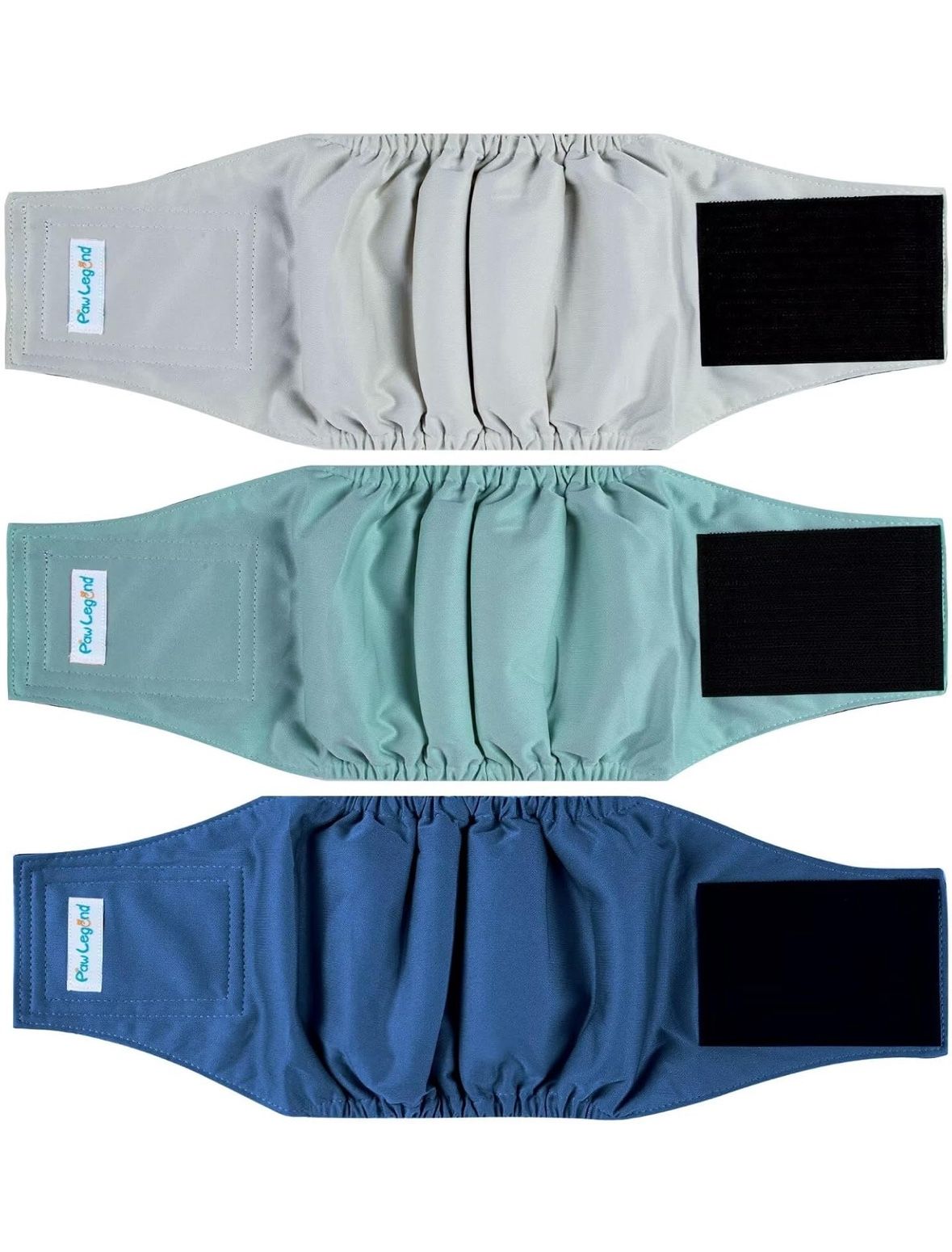 3 Pack Paw Legend Washable Dog Belly Band, Diapers For Male Dogs L.