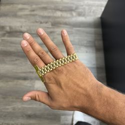 Rolex bracelet 14k 14mm. 43.5gm 9.5in. 