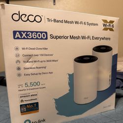 TP-Link Deco Tri Band Mesh Wifi 6 System (Deco X68)