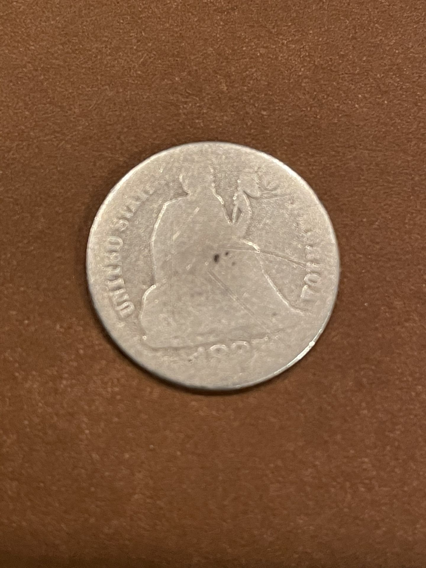 1887 Dime Very Worn