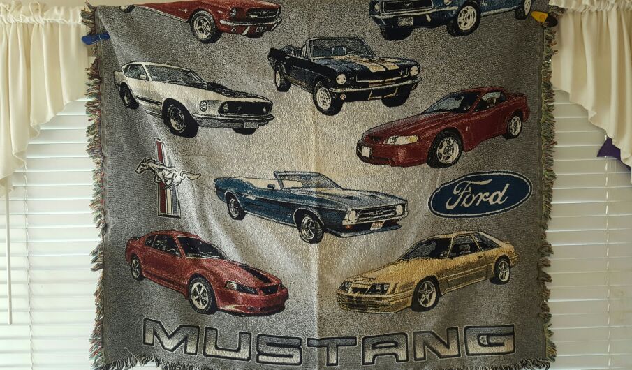 Vintage Mustang Blanket 48"×54"