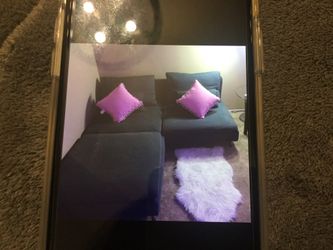 Sofa Good Shape, With Detached Ottoman , Very Comfortable Didn’t Use Just It Has A Sun Tan