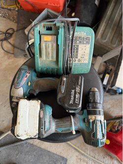 Makita /// DeWalt /// Milwaukee  /// Power Tools All work good how they should and come with Chargers- Makita comes with 3 Batteries DeWalt 1 Battery 