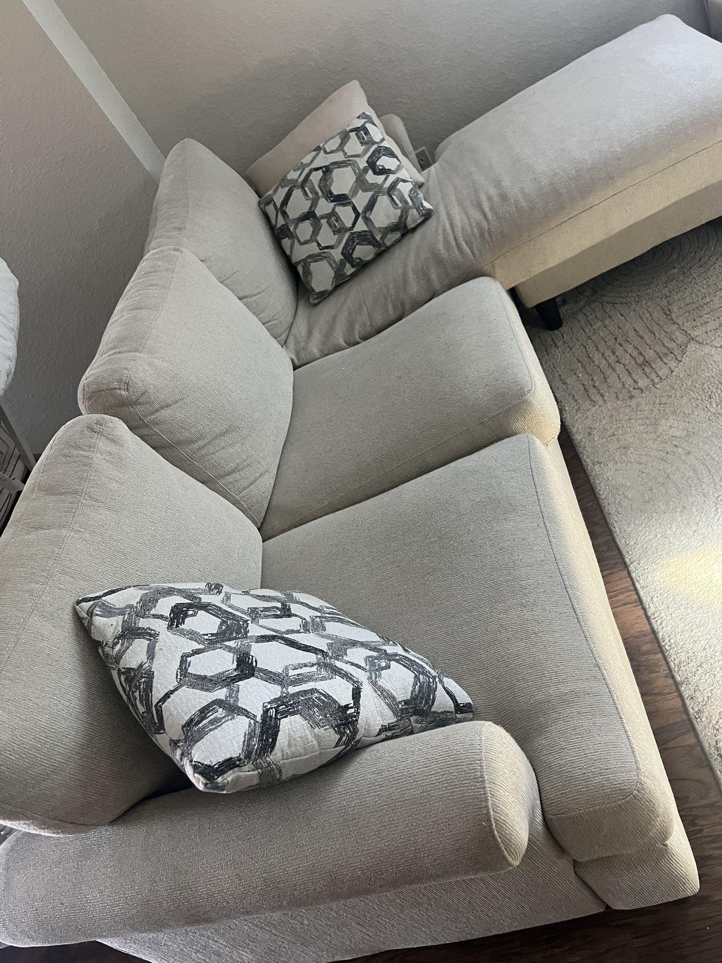 Sofa With Reversible chaise From Living Spaces 84”