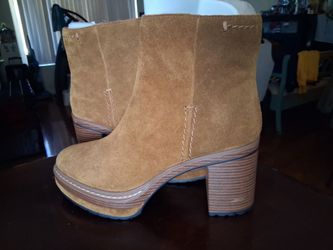 Steve Madden Brown Leather W/ Zipper Women Boots