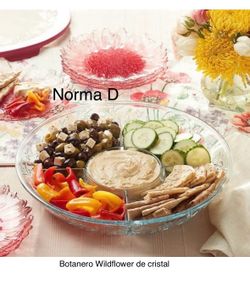 Botanero de cristal wildflower nuevo en su caja 🌺🦜 princess house 🦜🌺