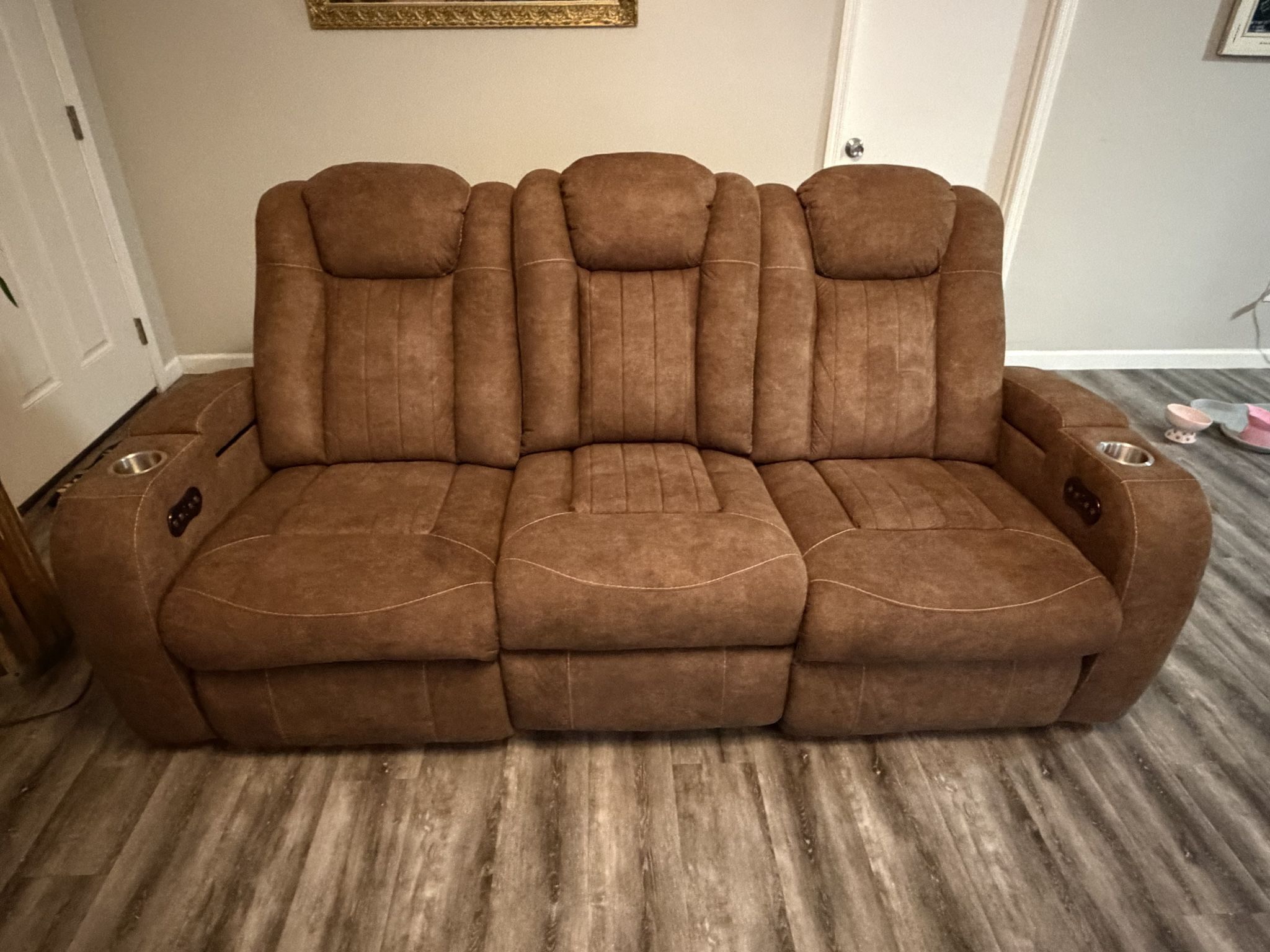 Sofa Loveseat with Power Recliner