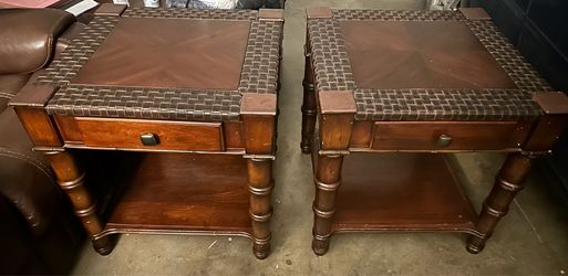 Solid Brown Wooden End Tables (Pick Up Today)