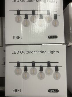 96FT String Lights With 30 Bulbs Warm White Plug-in