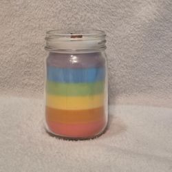 Homemade "Smell the Rainbow" Candle