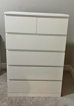 IKEA Malm White 6 Drawer Dresser
