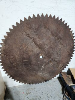 Large vintage circular sawmill blade