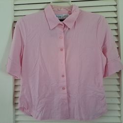 NEW Pink Soft Button Down Collared Top