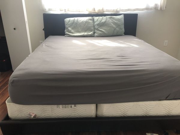 King size bed with box spring and mattress for Sale in