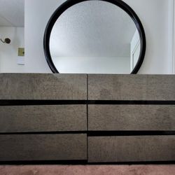 Bed Set, Including Headboard, Night Stand, Dresser And Mirror