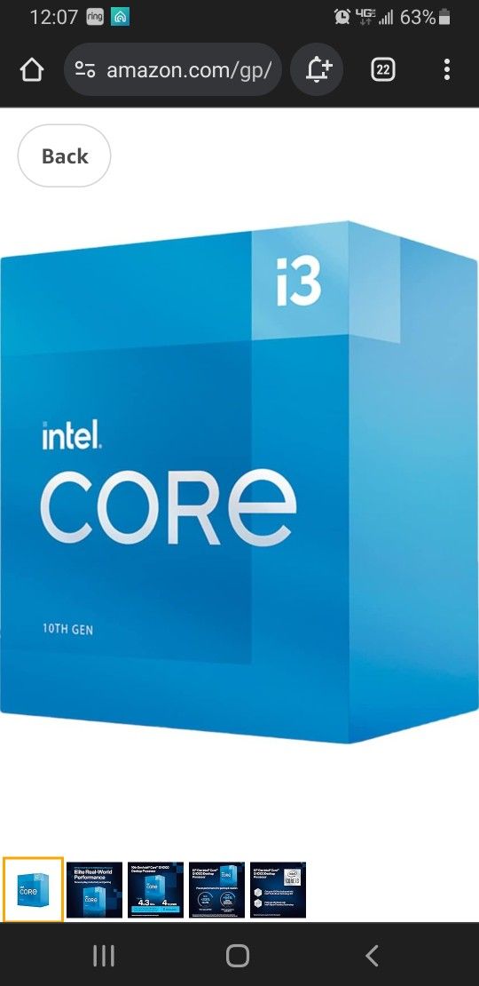 Intel Core i3 Processor with CPU fan