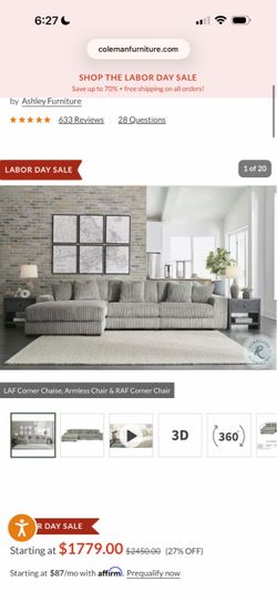 Ashley Furniture Gray Modular Sectional