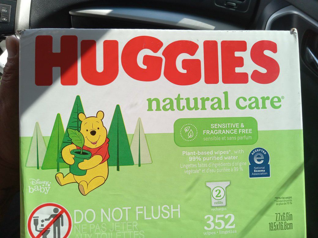 Huggie's natural care, baby wipes.
 