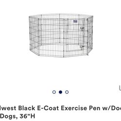 36” Pet Exercise Pen/Fence With Door