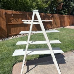 Rustic Ladder with 4 Shelves 