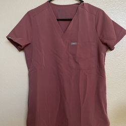 FIGS Pink Mauve Catarina One Pocket Scrub Top Womens FW1000 Size XS