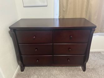 Premium Pine Wood 6-Drawer Double Dresser