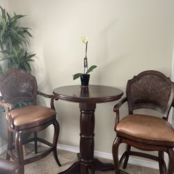Wood Pub Bat With Chairs