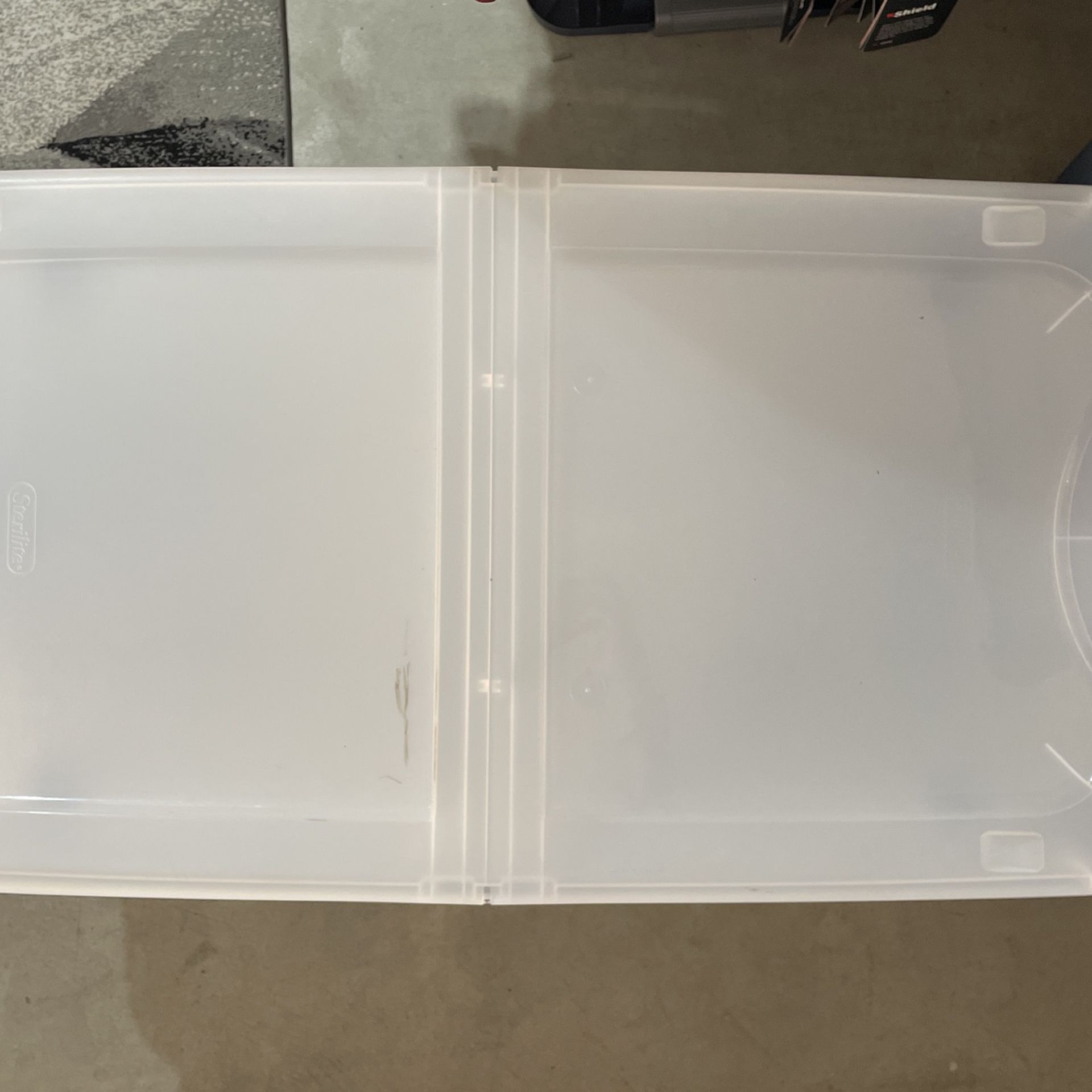 Sterilite 66 Qt. Clear View White lid tote for Sale in Katy, TX - OfferUp