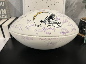 Chargers Team Autographed Ball With Certificate Authenticity