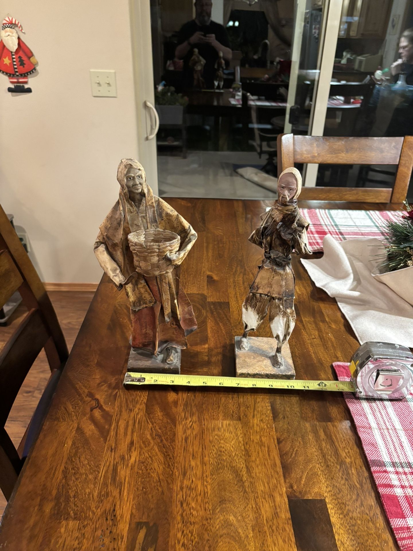 Vintage Set of 2 Mexican Paper Mache Figures Hand Made