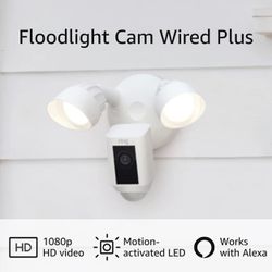New In Box Ring Floodlight Camera Wired Plus