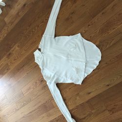 We The Free : Waffle Knit Thermal Turtleneck:  Medium : Shoulder Cut Out : Custom Zipper/Pockets : one of a kind! Unique and custom designed