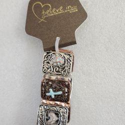 N. Peoria Brand New Believe In Stretch Meta Prettyl Bracelet Cross And Hearts  Kohls  Read Description For Pick Up Location Options 