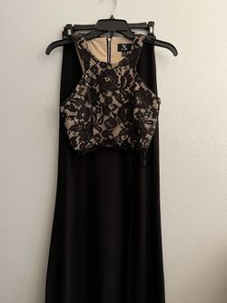 X By Excape Two Piece Lace Gown