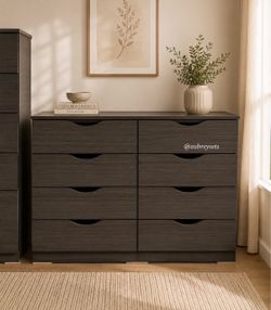 Grey 8 drawer dresser