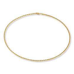 Rope Chain Necklace 14K Yellow Gold 20" Length