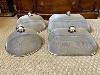 Set Of 4 Metal Mesh Stainless Steel Food Covers
