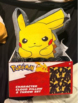 Pokemon pikachu pillow and blanket