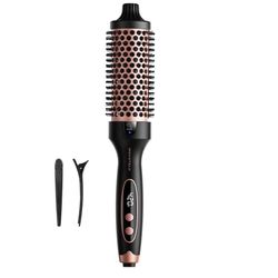 Wavytalk Blowout Boost Thermal Brush, 1.5 inch Heated Round Brush Curling Iron for Blowout Look, Dual Voltage, Ceramic Tourmaline, Ionic Technology, 5