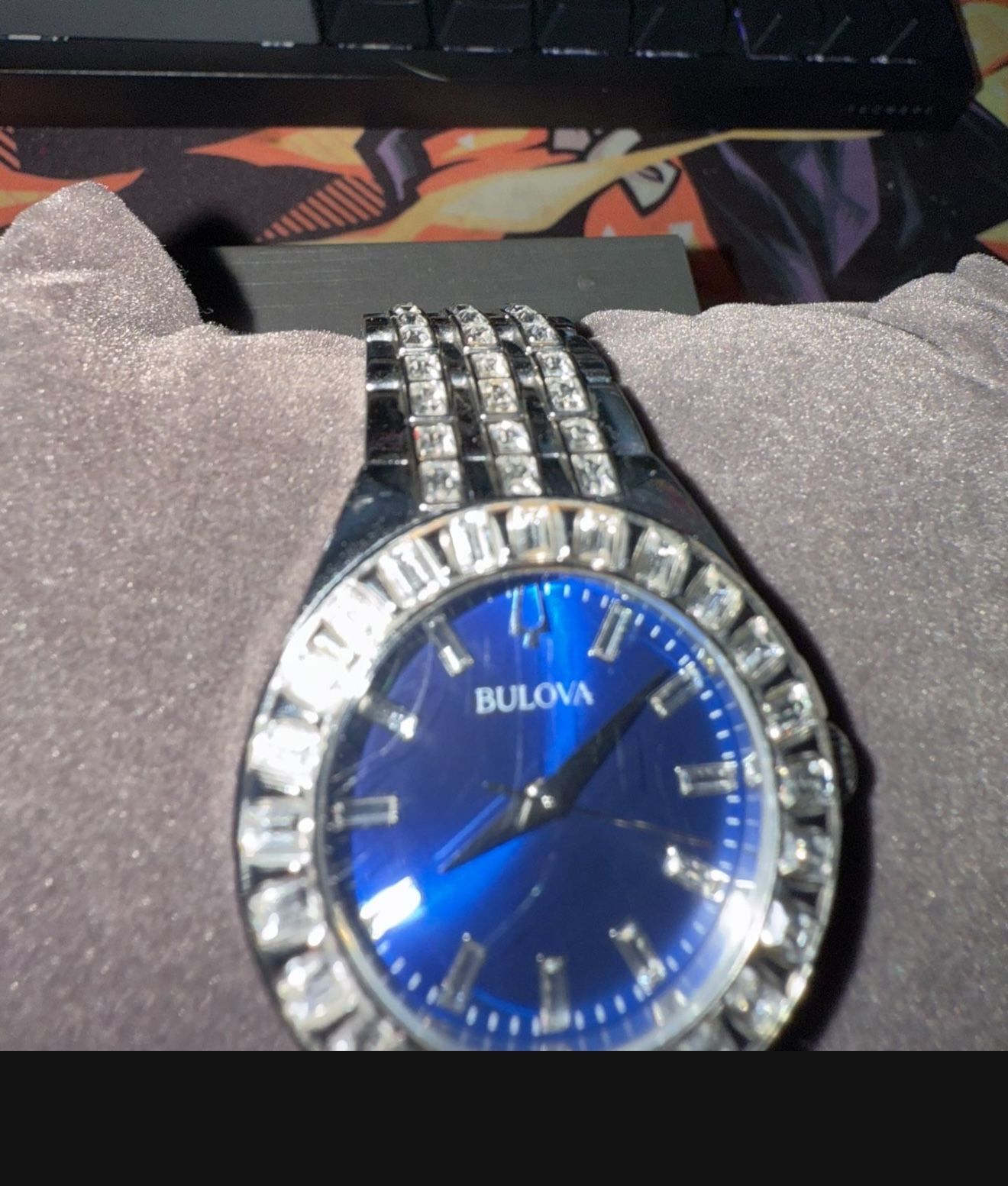 Bulova Women's Phantom Crystal Stainless Steel Bracelet Watch 32mm