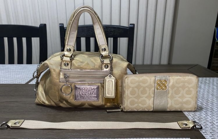 Coach Purse With Matching Coach Wallet