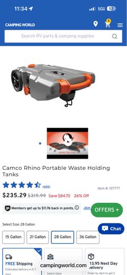 RV & Food Truck Portable Waste Holding