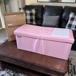 New Pink Storage Ottoman