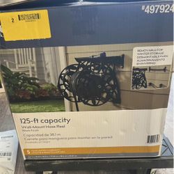 Style Selections Aluminum 125-ft Wall-mount Hose Reel